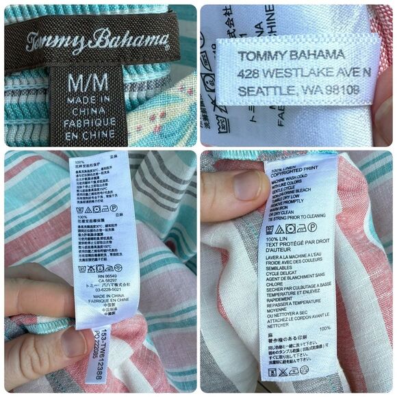 Tommy Bahama Striped 100% Linen Halter Sundress – Size Medium - Picture 7 of 7